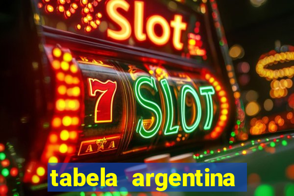 tabela argentina torneo betano